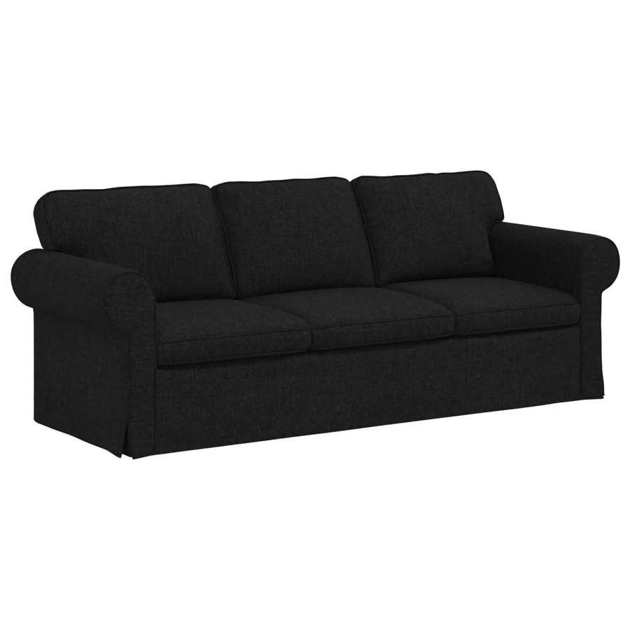 vidaXL Sofa in Schwarz mit Stoffbezug und modernem Design, B/T/H: 215 x 82 x 80 cm - Bild 2