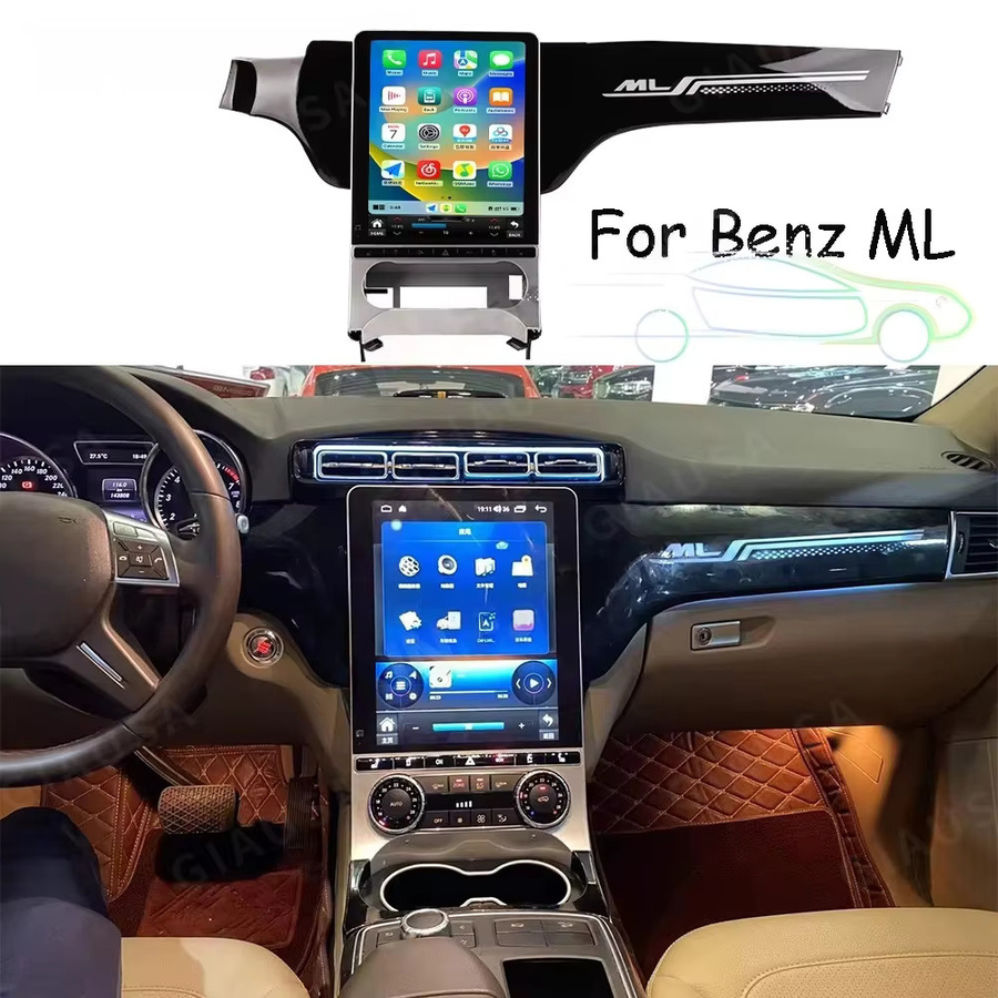 YANFU Automotive Multimedia Stereo mit 12,1 Zoll Display für Benz GL ML 2012 bis 2015, Android Auto und GPS-Navigation, Schwarz - Bild 3
