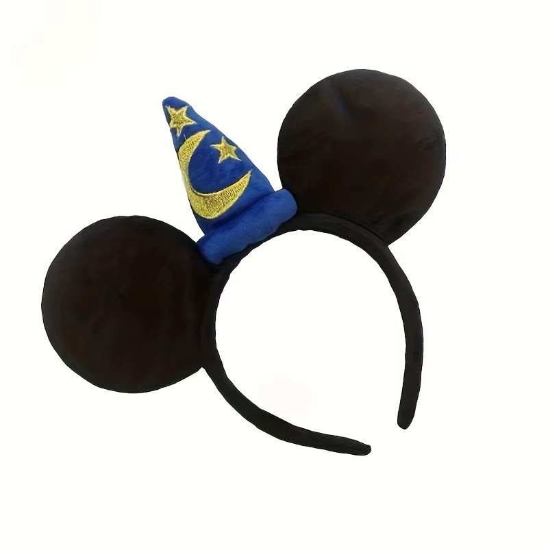 HEROCROSS Minnie Maus Ohren-Haarband, Blauer Stern Halbmond-Stab, 1-teiliges Set - Bild 2