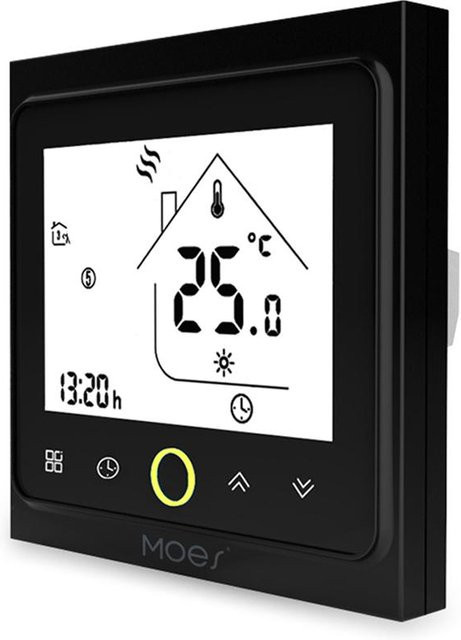 MOES Wi-Fi Smart Thermostat Temperaturregler mit App-Steuerung und Kompatibilität mit Alexa und Google Home, Schwarz - Bild 1