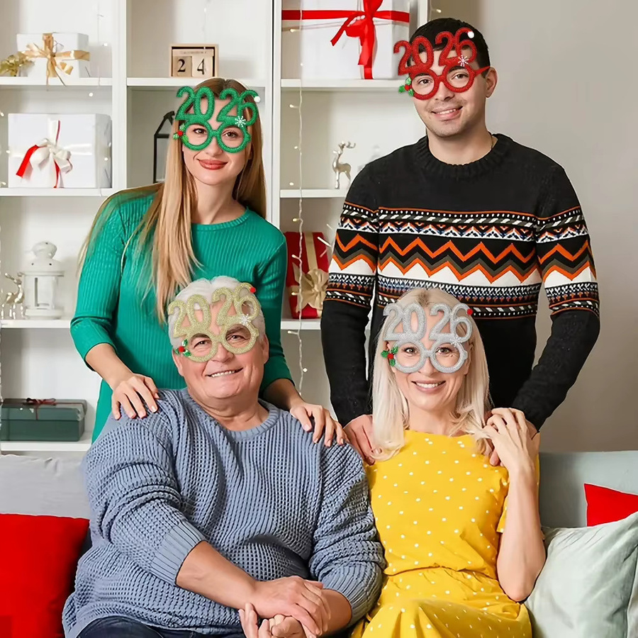 4er-Set Joy-enlife Gläser-Fotorahmen für Weihnachten und Silvester als Party-Dekoration und Foto-Requisiten - Bild 4