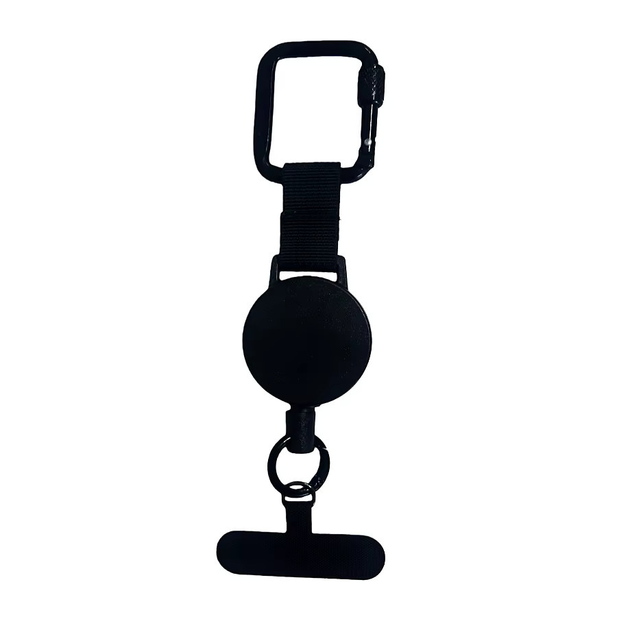 Anti-Diebstahl Handy Lanyard mit einziehbarer Stahllinie und universellem Karabiner in Schwarz - Bild 6