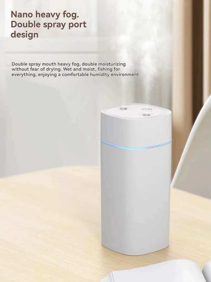 ANENG USB-Luftbefeuchter mit zwei Düsen und Ultrasonic Mist in Weiß - Bild 2