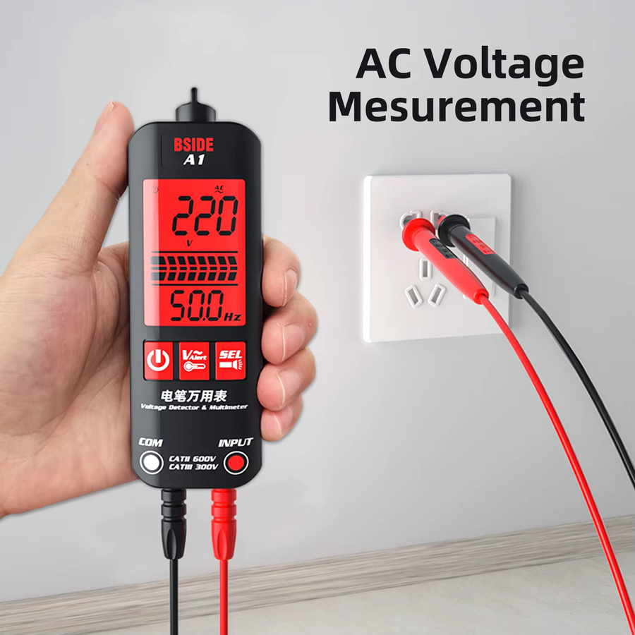 Bside Smart Digitales Multimeter mit NCV Voltmeter und automatischem Spannungsprüfer in Schwarz - Bild 2