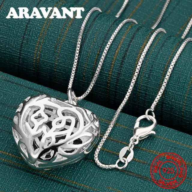 Aravant Halskette mit Herz-Anhänger, 925 Silber, Damen - Bild 1