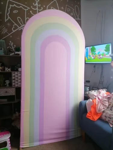 AIBIIN Elastische Spandex-Hussen für Hochzeitsbögen und runde Hintergrundständer zur Partydekoration - Bild 3