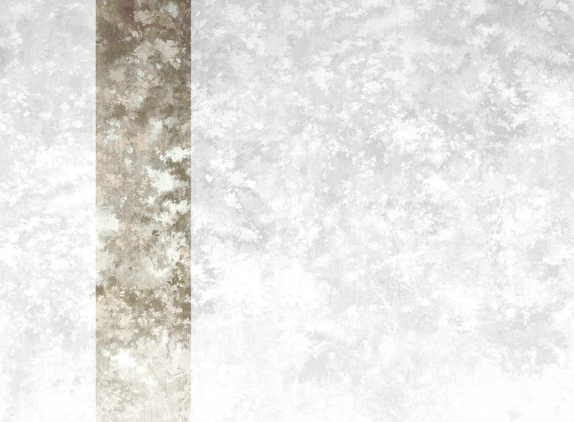 Jannelli & Volpi Mural Orthez Wandgestaltung White Panel 2 mit floralem Design in Weiß - Bild 1