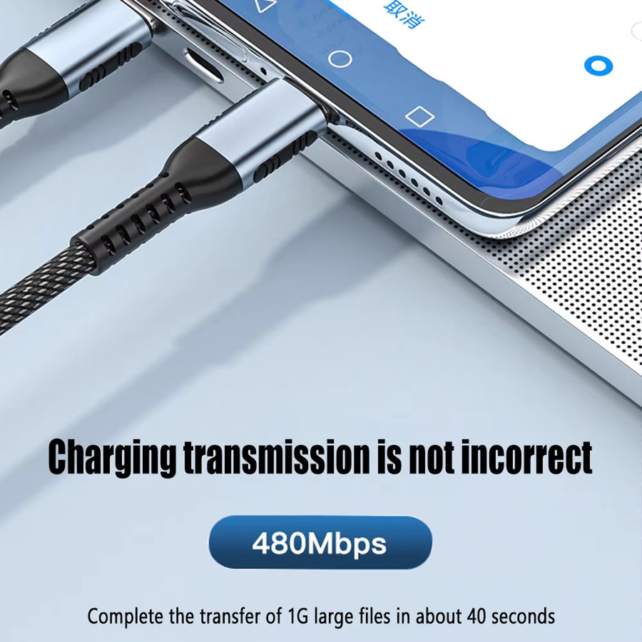 UGOURD PD240W USB-C Ladekabel 100W mit E-Marker Chip in Schwarz für iPhone 15, Xiaomi und MacBook Pro - Bild 3