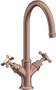 Hansgrohe Axor Montreux Zwei-Griff-Waschtischarmatur in Gold mit Schwenkauslauf und Pop-up-Abfluss - Bild 1