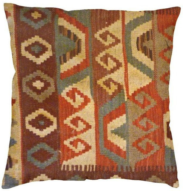 Ladyie Kissenbezug Vintage Türkischer Kelim im Boho Ethno Design, Mehrfarbig, B/T/H: 30 x 30 x 0 cm - Bild 1