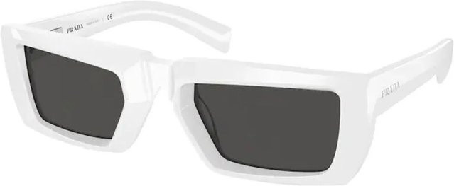 Prada PR24YS4615S0 Sonnenbrille, Rechteckig, Vollrand, Kunststoff, Unisex, White - Bild 1