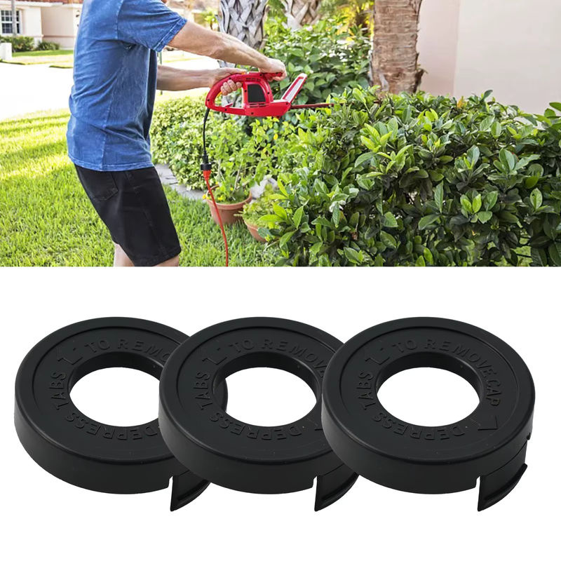 3er-Set Spulenabdeckung für Black & Decker ST4500 Rasenmäher Ersatzteile, Stoßkappe für String Trimmer in Schwarz - Bild 2