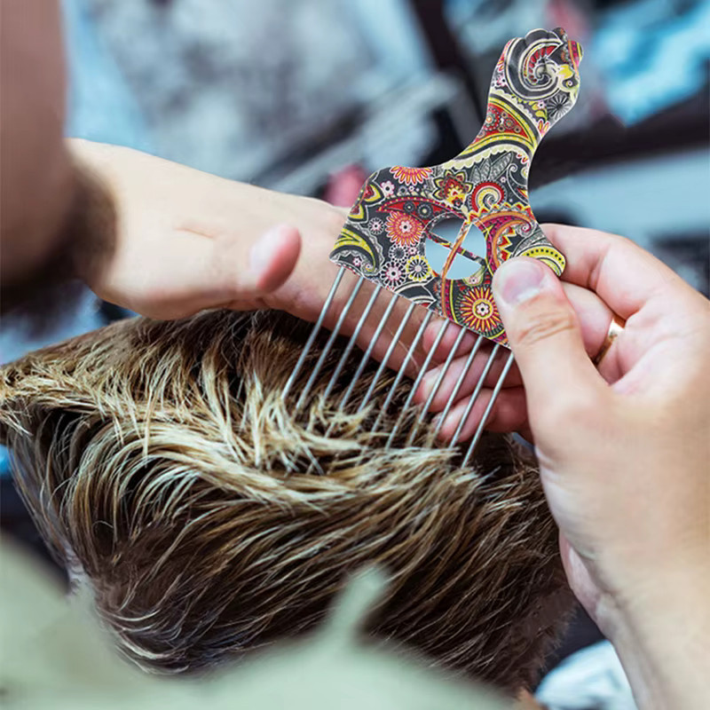 Afro-Haarkamm aus Metall, antistatischer Stilkamm, Unisex - Bild 3