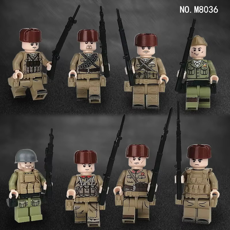 Jiemao Freiwillige Soldaten Minifiguren-Bausatz, Militär-Bausteine - Bild 3