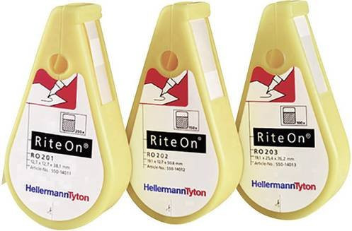 HellermannTyton Etikettenspender RO201-1401-WH-1401-CL/WH in Weiß zur Aufkleb-Montage - Bild 1