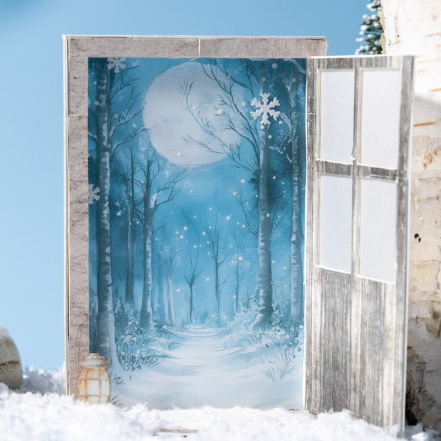 CBTstationery 3D-Schneepartikel Aufkleber Set mit 6 Winter-Designs in Weiß aus Kunststoff für Fenster zur Dekoration - Bild 1