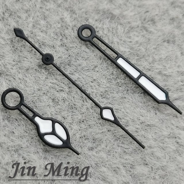 LUJIE Uhren Zubehör, Uhr Hände, Silber, Schwarz, Grün Leuchtend, Unisex - Bild 1