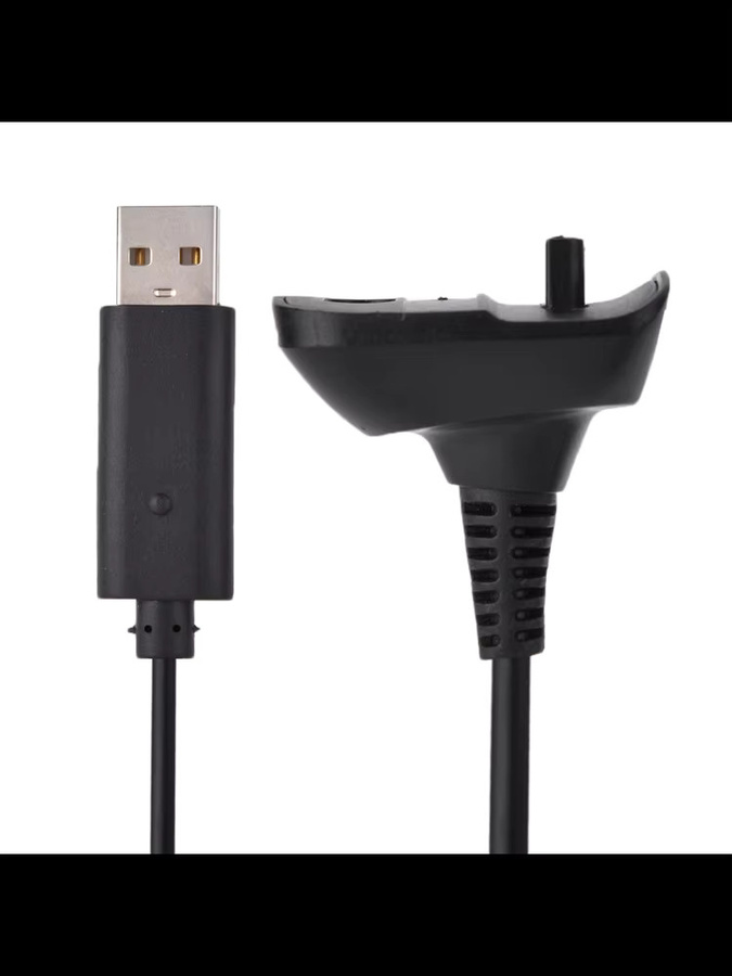 Microsoft USB-Ladekabel für Xbox 360 Controller in Schwarz mit Kupferkern für schnelles Laden - Bild 5
