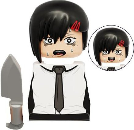 Kidsly Chainsaw Man Denji Pochita Katana, Minifigur, Bausteine, ab 3 Jahren - Bild 1