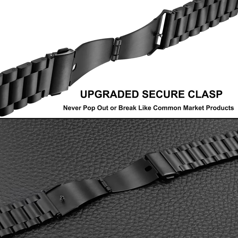 Zeblaze Uhrenarmband Edelstahl, 22 mm, Schwarz, Unisex - Bild 1