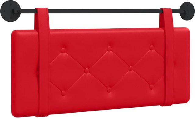 vidaXL Wandmontiertes Polsterpaneel aus Kunstleder in Rot, B: 110 cm, H: 55 cm, T: 5 cm - Bild 1
