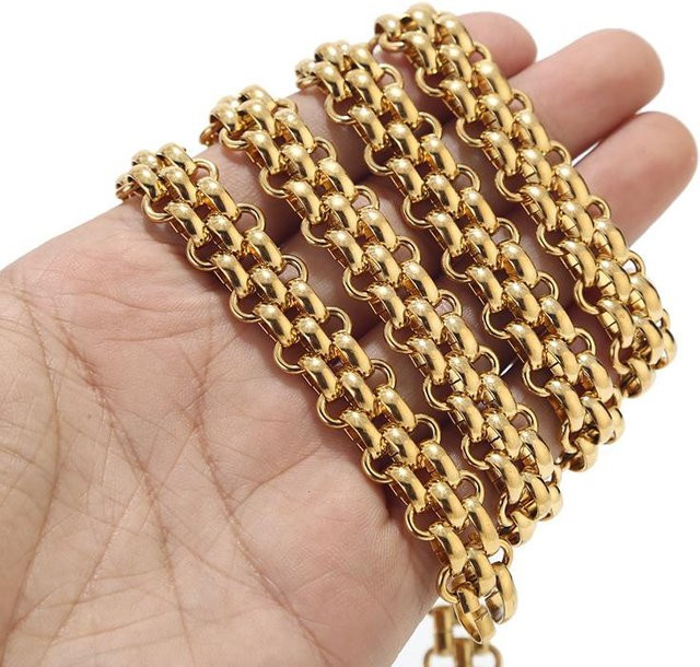 YULIN Halskette, Edelstahl, Gold, Unisex - Bild 1