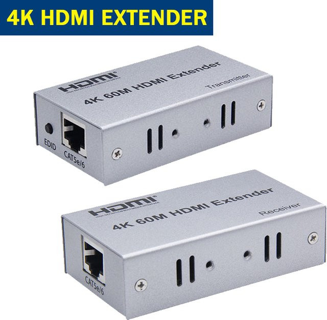 Konsenda HDMI Extender Kit 4K 30Hz über Cat5e/Cat6 Ethernet Kabel, Farbe: Silber - Bild 1