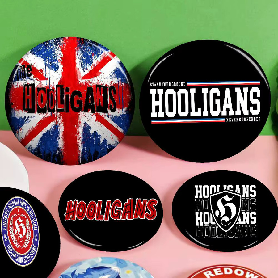H-Hooligans Button Pins, Tier Icon, Unisex - Bild 2