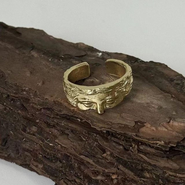 Ring Venus Halbmaske, Silber, Zinklegierung, Herren, verstellbar - Bild 1