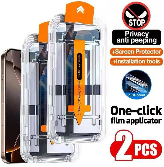 2er-Pack Displayschutzfolie aus gehärtetem Glas für die Apple iPhone-Serie in Transparent - Bild 1