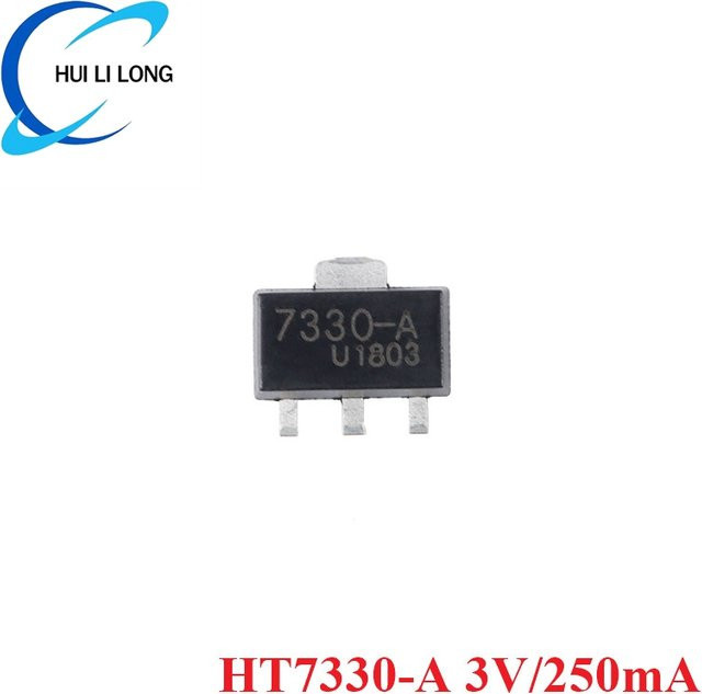 10er Set Low Dropout Linear Regler LDO Chip IC HT7330 HT7333 HT7350 SOT-89 Schwarz - Bild 1