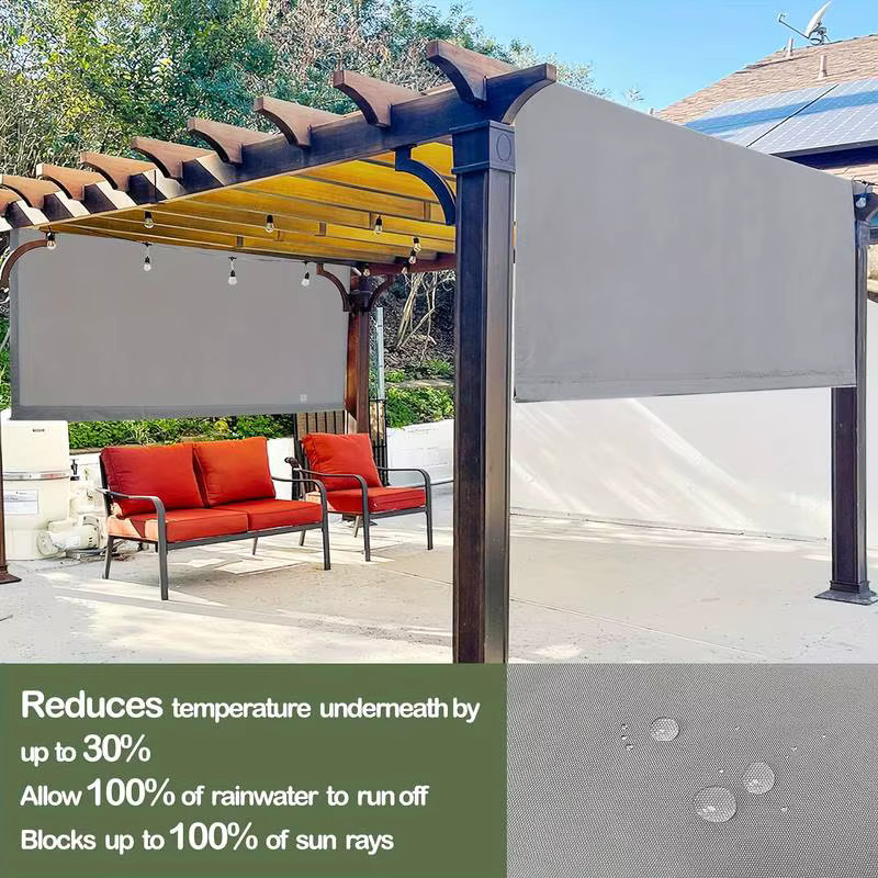 Wasserdichter Pergola Ersatz Baldachin in Grau, Universal Ersatzstoff für Pergola-Überdachungen - Bild 3