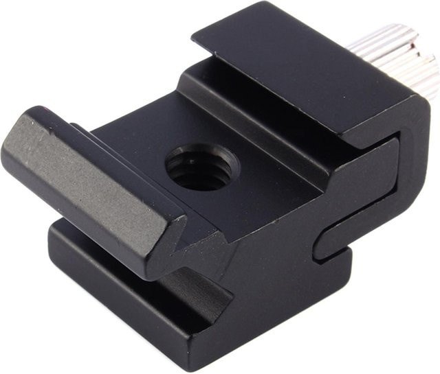 Shoemst Blitzschuhadapter mit 1/4-Zoll-Gewindeschraube für DSLR, DV und SLR Kameras, Schwarz - Bild 1