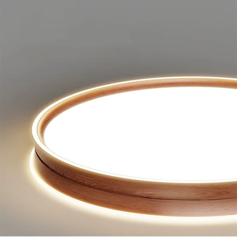 TONDI Moderne runde LED-Deckenleuchte in Weiß und Walnuss für Wohnzimmer, Schlafzimmer, Esszimmer und Arbeitszimmer - Bild 3