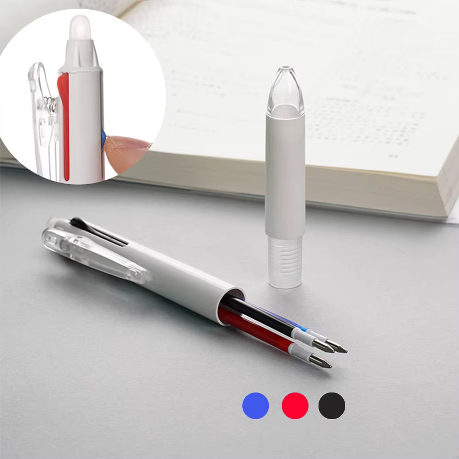 MROOFUL 3-in-1 löschbares Gelstift-Set mit 0,5 mm Mine in Schwarz, Blau und Rot inklusive Nachfüllungen und waschbarem Griff - Bild 2