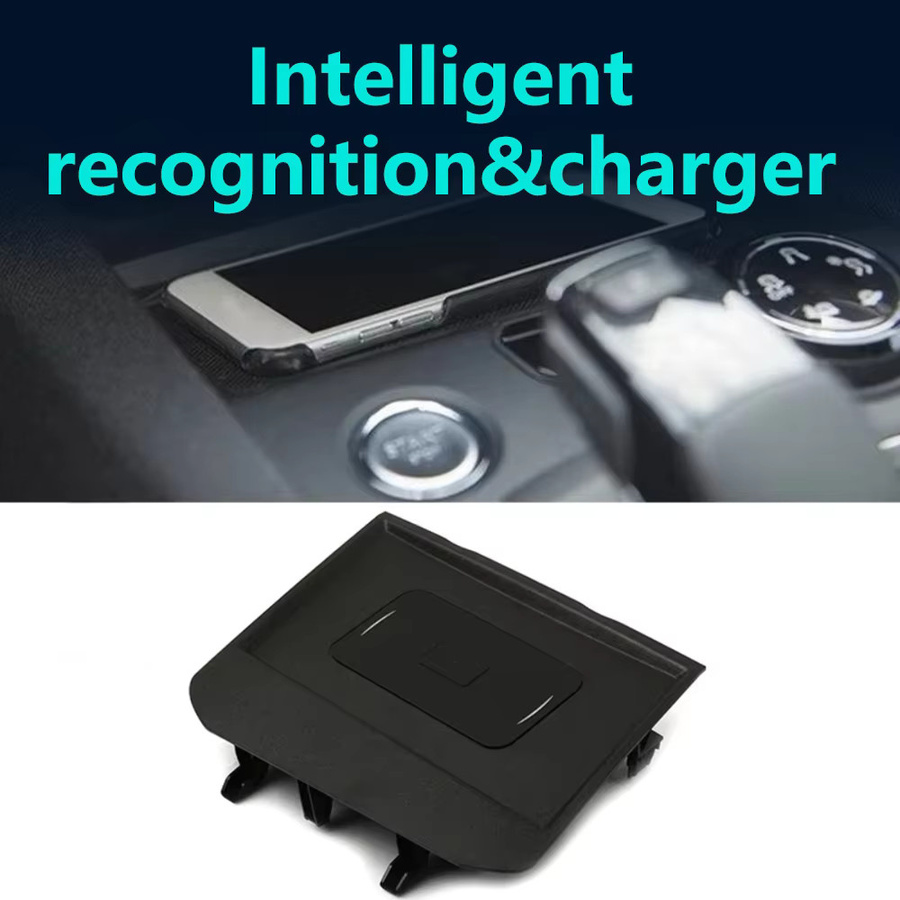 Icreative Dashboard Halter mit schnellem kabellosem Ladegerät für Peugeot 3008 2016-2021 LHD, Schwarz - Bild 2