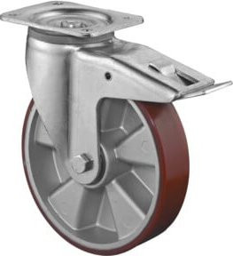 BS Schwerlastrolle L620.B90.200 Lenkrolle mit Totalfeststeller aus Aluminium in Multicolour mit Raddurchmesser 200 mm - Bild 1