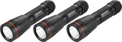 TOOLCRAFT T120 LED Handlampe Schwarz mit Gürtelclip und Stroboskopmodus, 250lm, batteriebetrieben - Bild 1