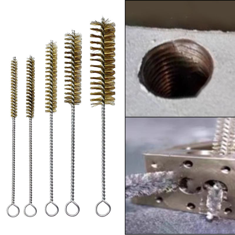 Homyl Rohrreiniger-Bürste mit Kupferborsten in Gold, flexible Mehrzweck-Metalldrahtbürste für Waschbecken und Sanitär, Länge: 20,0 cm - Bild 2