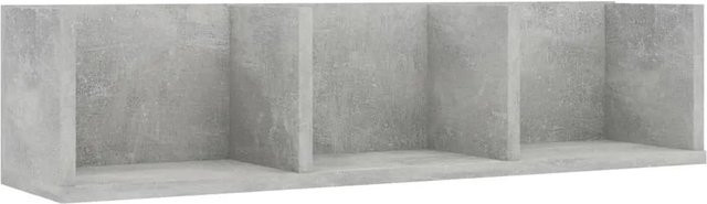 vidaXL CD-Wandregal aus Holzwerkstoff in Betongrau, B/T/H: 75 x 18 x 18 cm - Bild 1