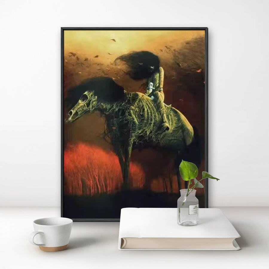 Potdemiel Z-Zdzislaw B-Beksinski Art 5D DIY Vollrundes Diamantgemälde in Multicolour, Durchmesser: 30 cm oder 40 cm - Bild 2