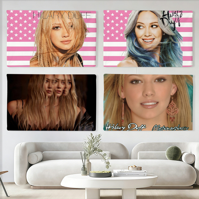 Warner Bros. Hilary Duff Flagge als Wanddeko und Banner für Innen- und Außenbereich, B/H: 60 x 40 cm - Bild 1