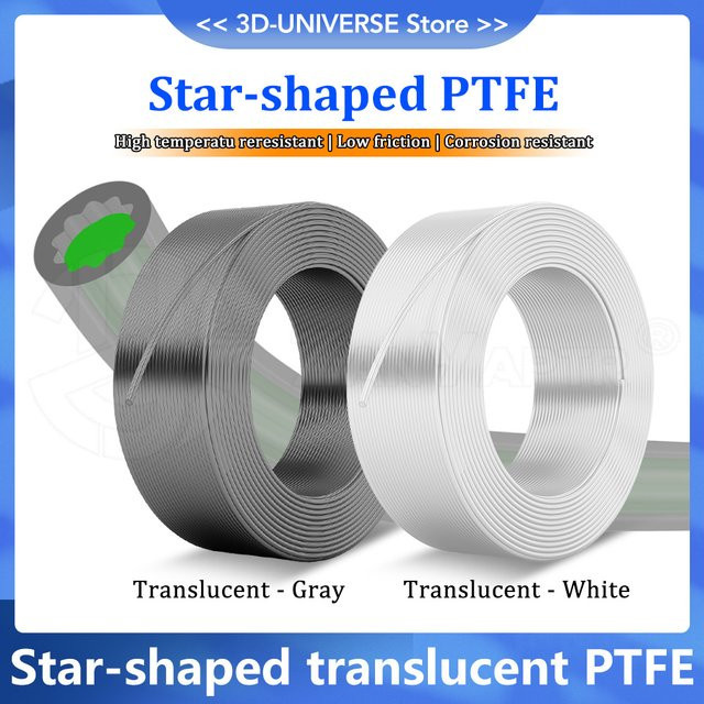 Bambu Lab AMS Sternförmiger PTFE-Schlauch für 1,75 mm Filament, Außendurchmesser: 4 mm, Innendurchmesser: 2,2 mm - Bild 1