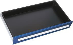 Kappes Schwerlast Schublade mit Vollauszug aus Stahl, Farbe: Blau, Höhe: 12,5 cm, Breite: 100 cm - Bild 1