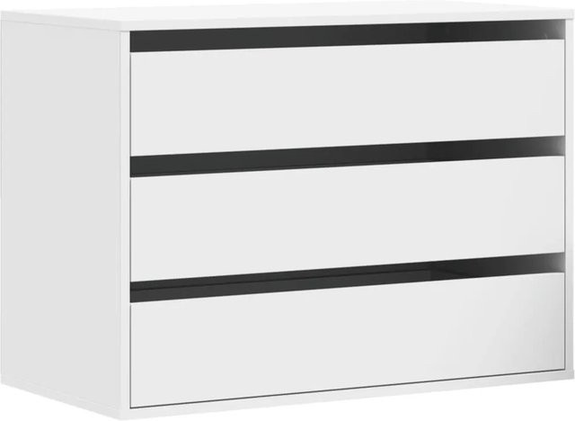 vidaXL Kommode Weiß aus Holzwerkstoff B/T/H: 80 x 41 x 58 cm - Bild 1