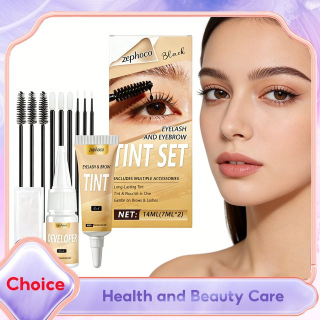 zephoco Augenbrauen- und Wimpern-Färbeset, Unisex - Bild 1