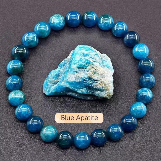 Armband Sweet Story, Naturstein Achatkristallperlen, Apatit Lapislazuli, Unisex - Bild 1