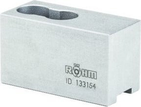 Röhm Aufsatzbacke härtbar 60Grad Silber B/T: 170 x 170 mm - Bild 1