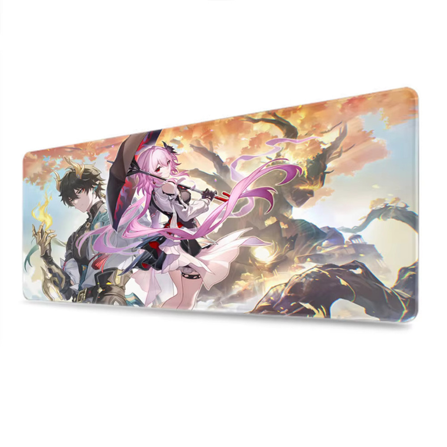 HYBXAXC Gaming Mousepad Honkai Star Rail March 7th Anime Schreibtischunterlage Multicolour - Bild 7