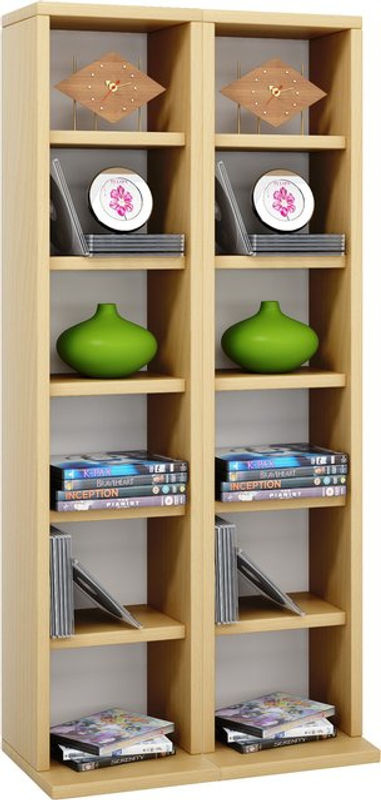 VCM Milano CD DVD Regal in Braun mit 10 variablen Einlegeböden, B/T/H: 42 x 20 x 91,8 cm - Bild 3